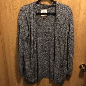 grey cardigan